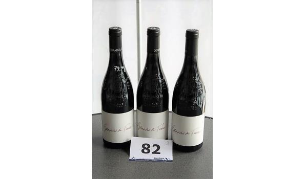 3 flessen à 75cl rode wijn, Domaine Giraud, Chateauneuf-Du-Pape, 2017